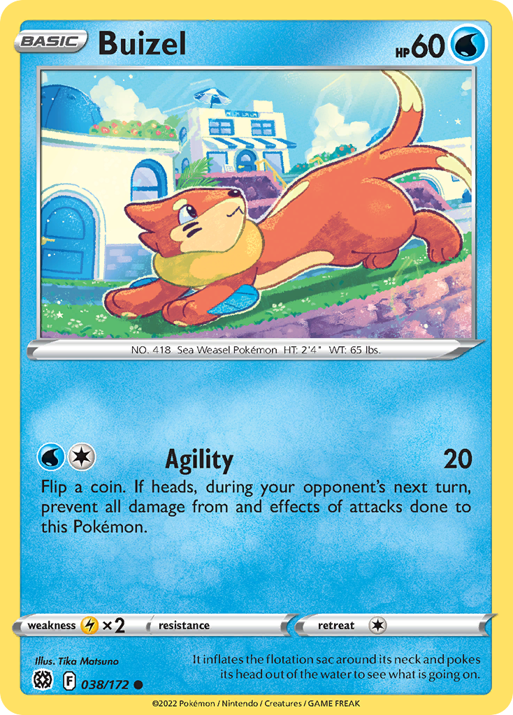 Buizel - 38/172 - Brilliant Stars SWSH9 - Common