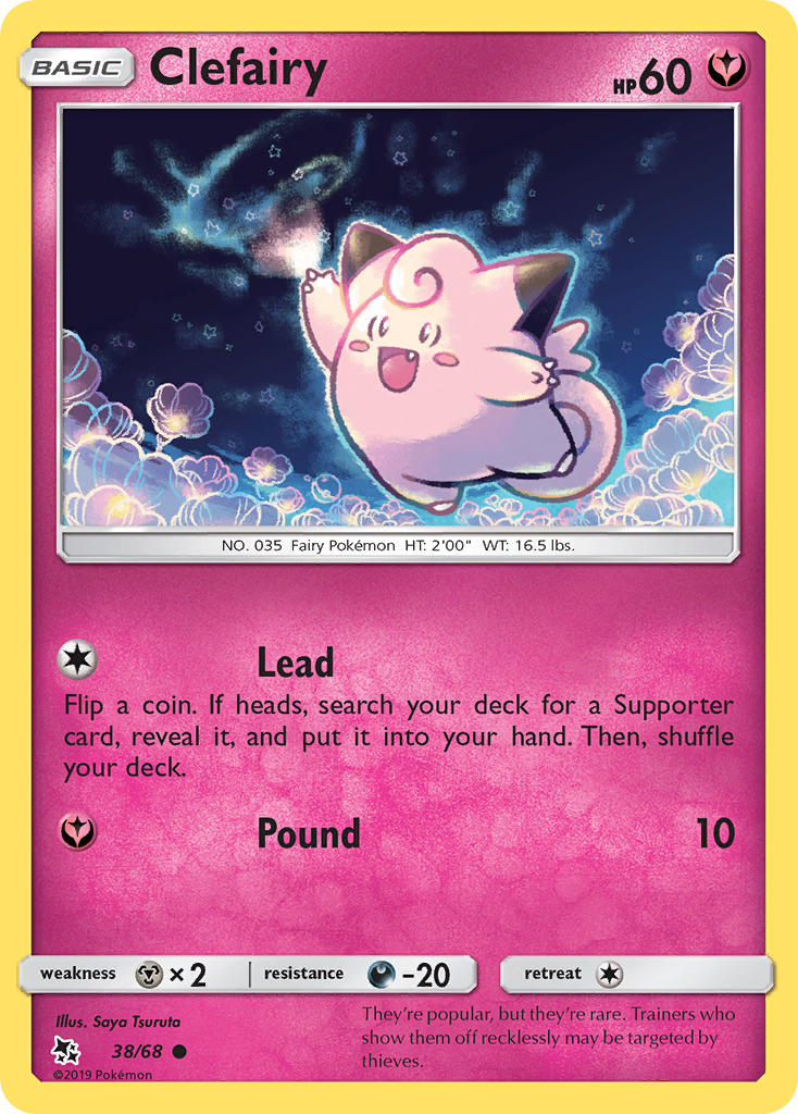 Clefairy - 38/68 - Hidden Fates SM115 - Common
