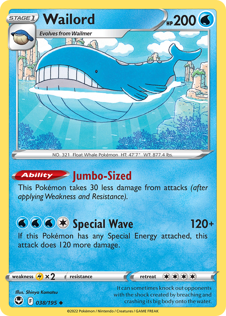 Wailord - 38/195 - Silver Tempest SWSH12 - Uncommon