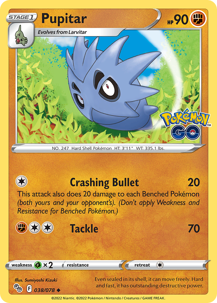 Pupitar - 38/78 - Pokémon GO PGO - Uncommon