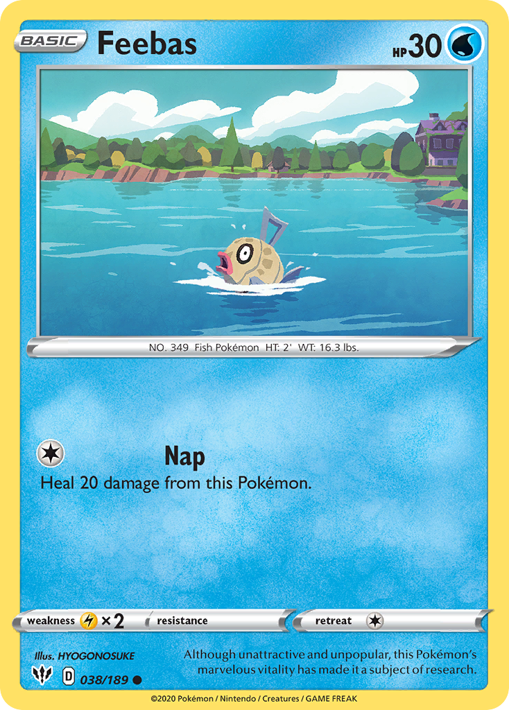 Feebas - 38/189 - Darkness Ablaze SWSH3 - Common