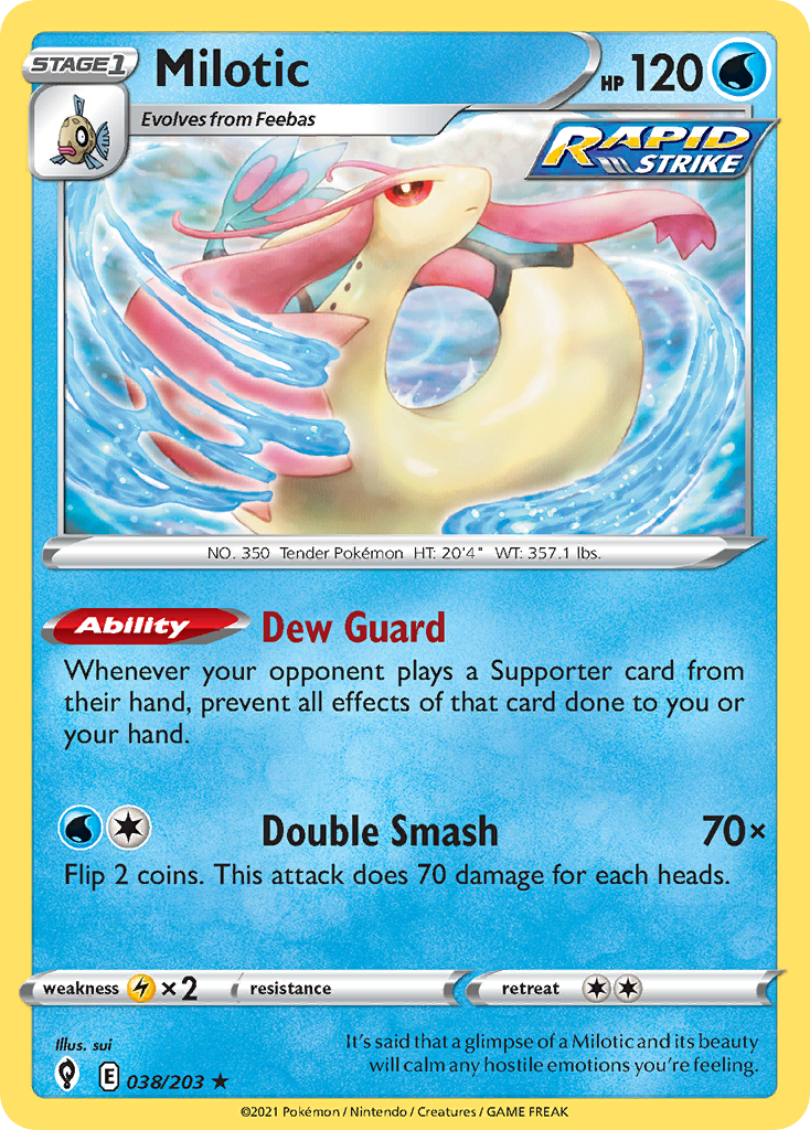 Milotic - 38/203 - Evolving Skies SWSH7 - Rare