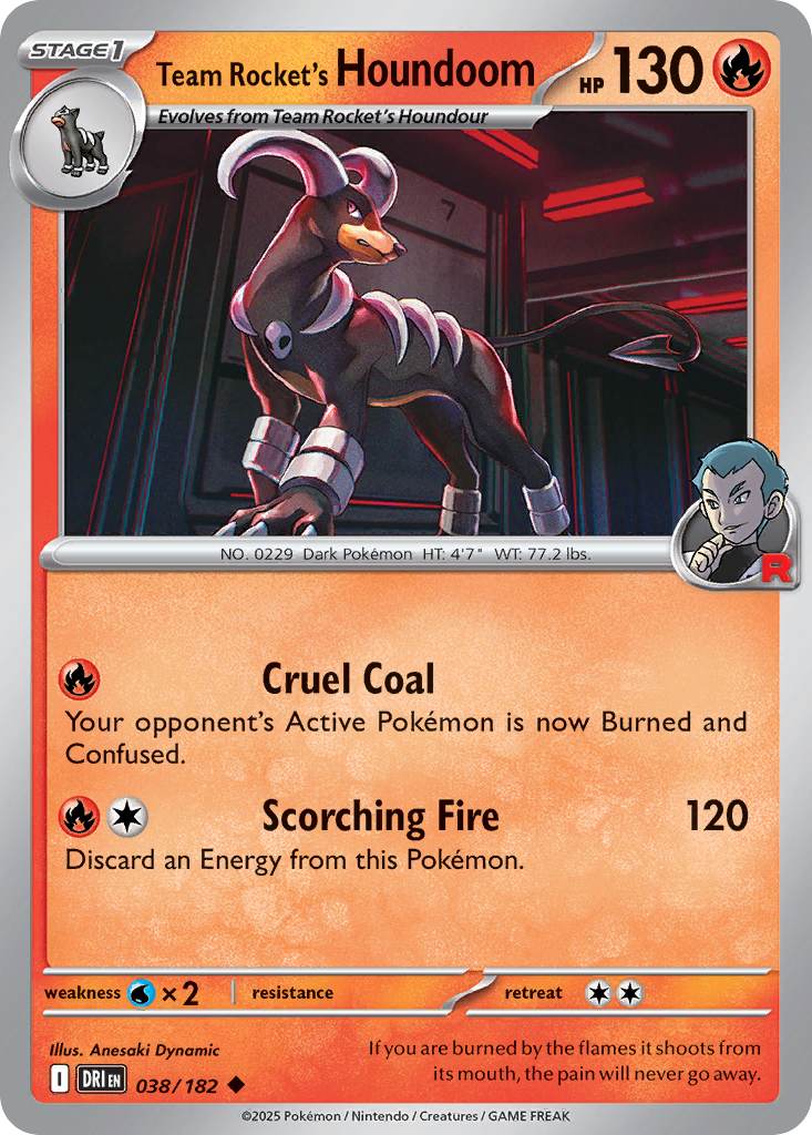 Team Rocket's Houndoom - 38/182 - Destined Rivals SV10 - Uncommon