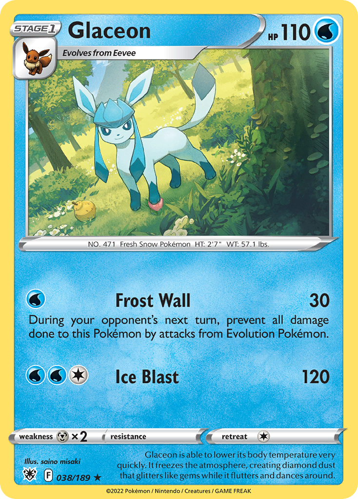 Glaceon - 38/189 - Astral Radiance SWSH10 - Rare