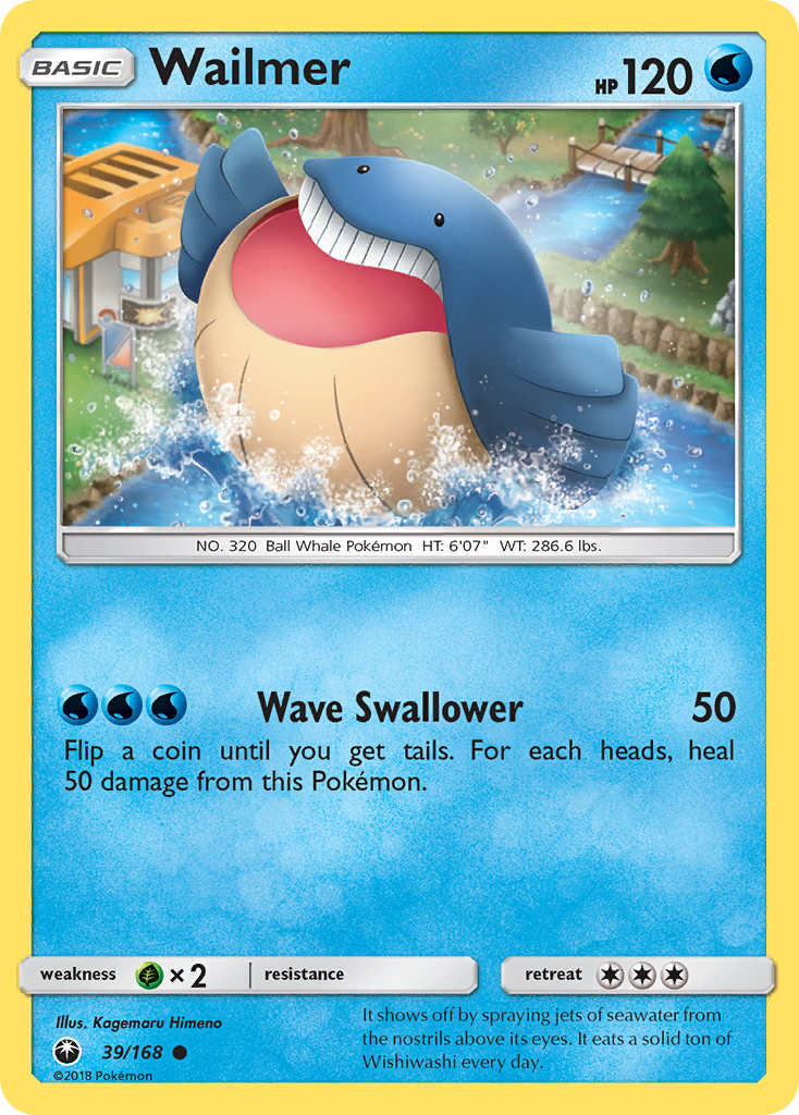 Wailmer - 39/168 - Celestial Storm SM7 - Common
