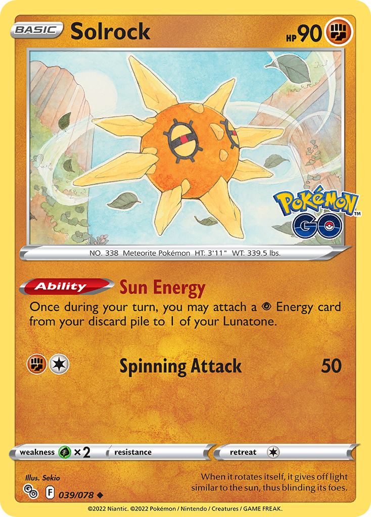 Solrock - 39/78 - Pokémon GO PGO - Uncommon