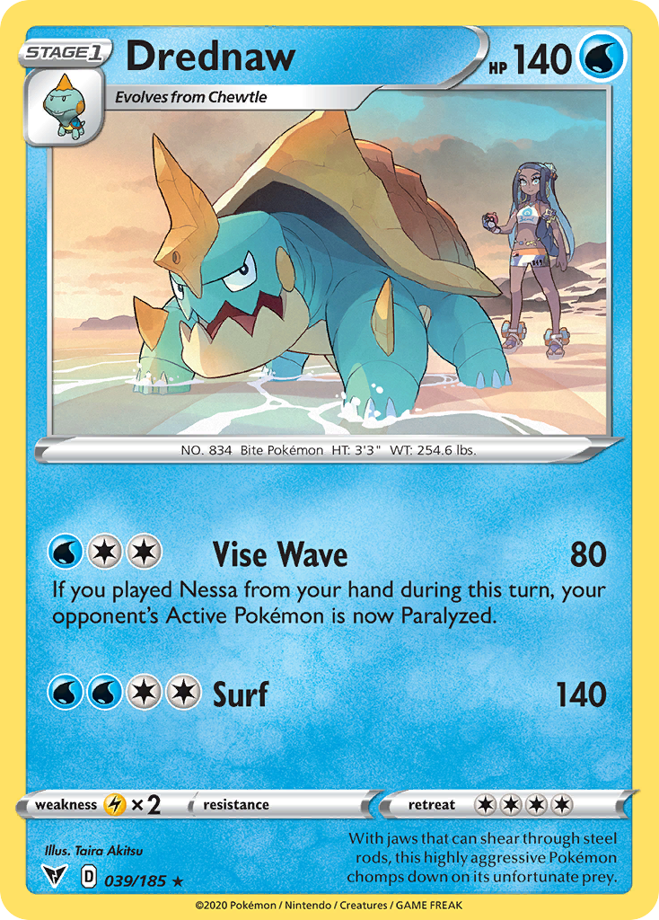 Drednaw - 39/185 - Vivid Voltage SWSH4 - Rare