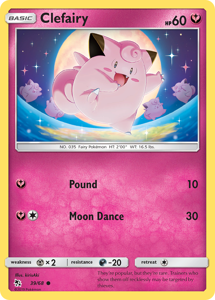Clefairy - 39/68 - Hidden Fates SM115 - Common