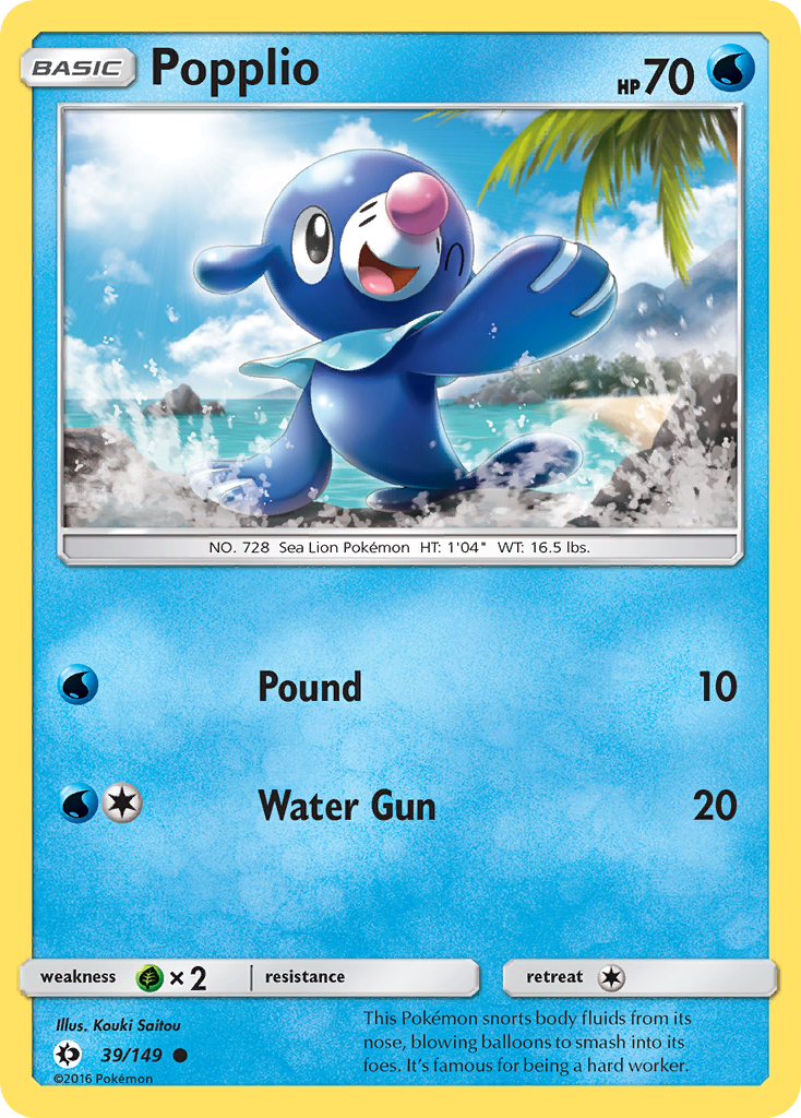 Popplio - 39/149 - Sun & Moon SM1 - Common