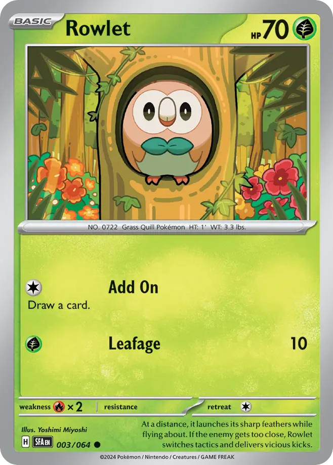 Rowlet - 3/64 - Shrouded Fable SV6PT5 - Common