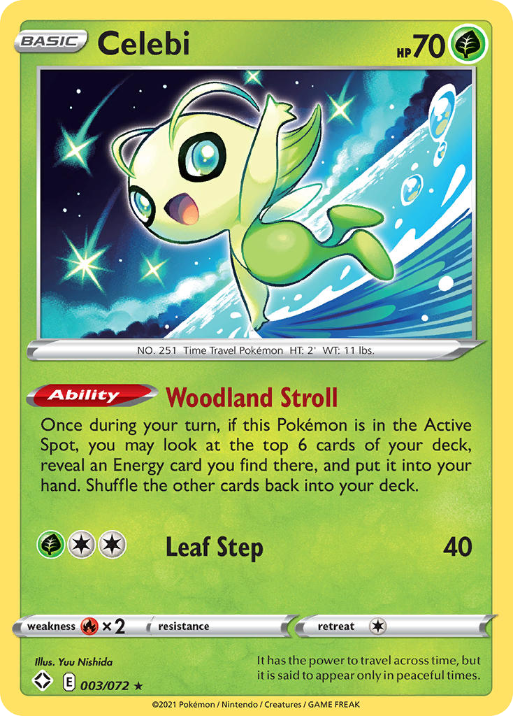 Celebi - 3/72 - Shining Fates SWSH45 - Rare