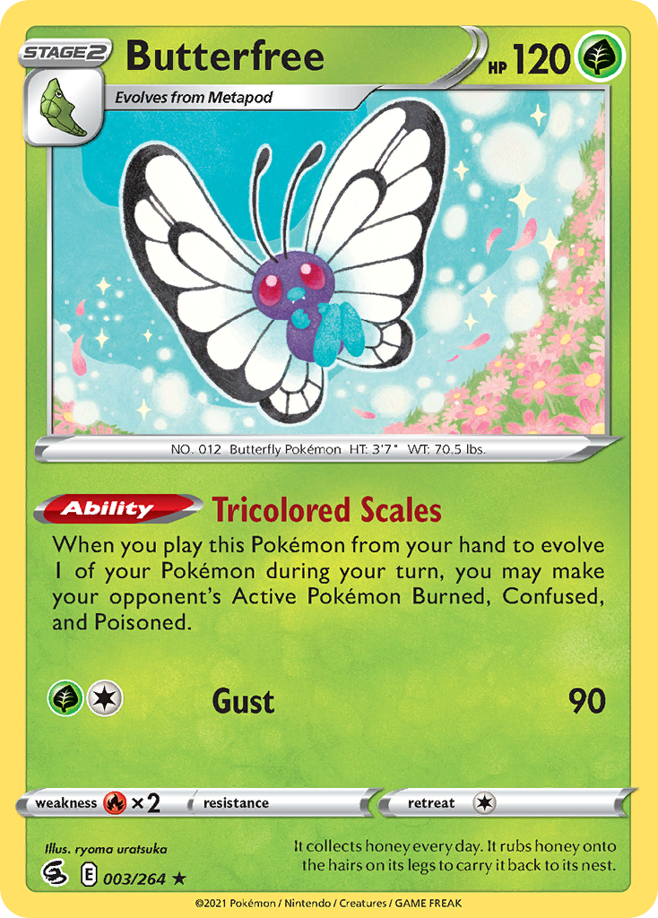 Butterfree - 3/264 - Fusion Strike SWSH8 - Rare Holo