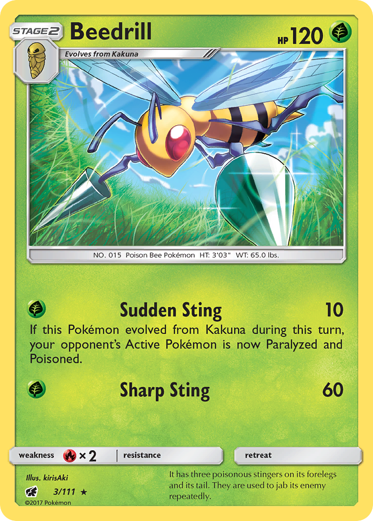 Beedrill - 3/111 - Crimson Invasion SM4 - Rare