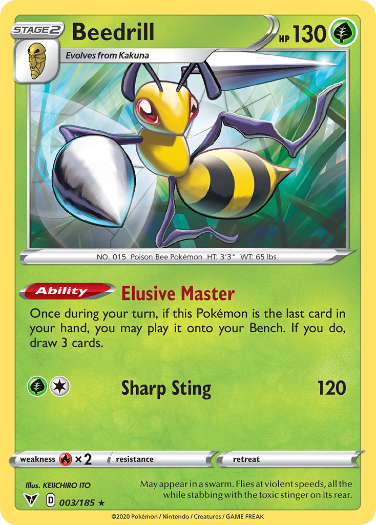 Beedrill - 3/185 - Vivid Voltage SWSH4 - Rare