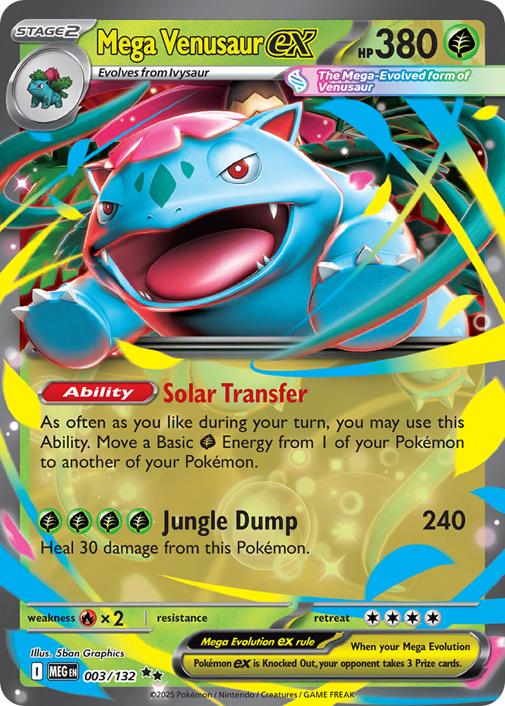 Mega Venusaur ex - 3/132 - Mega Evolution ME1 - Double Rare