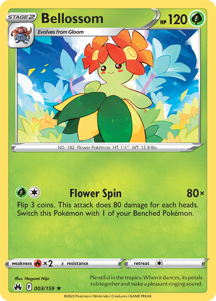 Bellossom - 3/159 - Crown Zenith SWSH12PT5 - Rare
