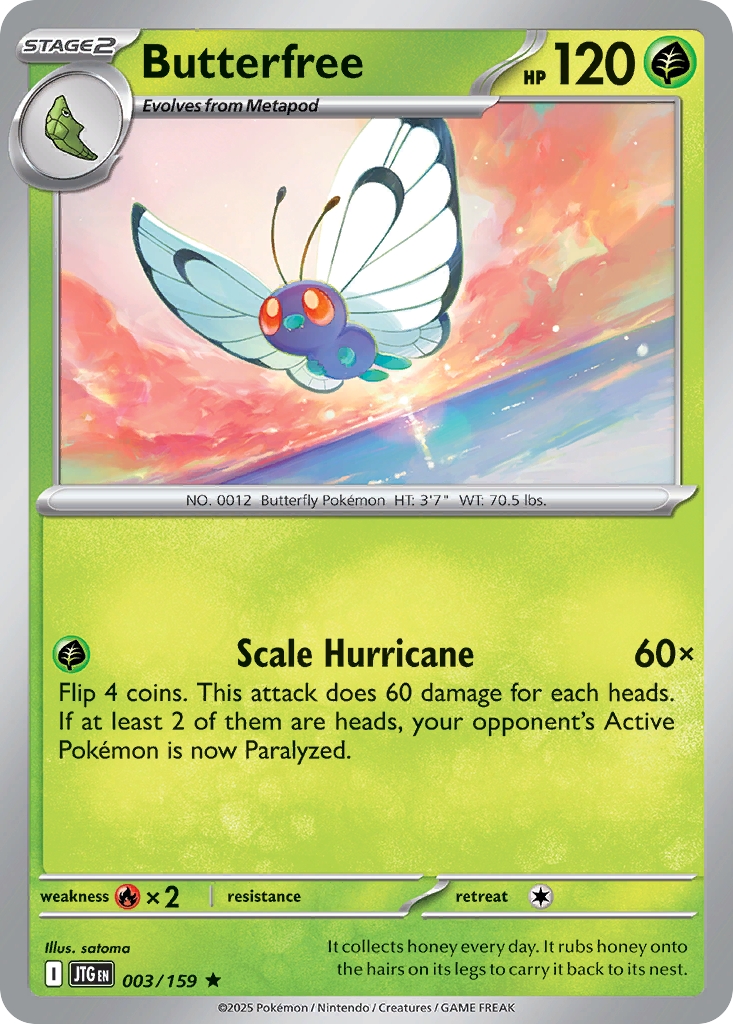 Butterfree - 3/159 - Journey Together SV9 - Rare