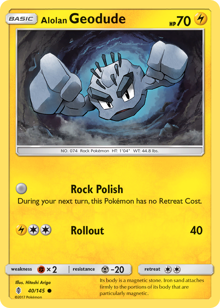 Alolan Geodude - 40/145 - Guardians Rising SM2 - Common