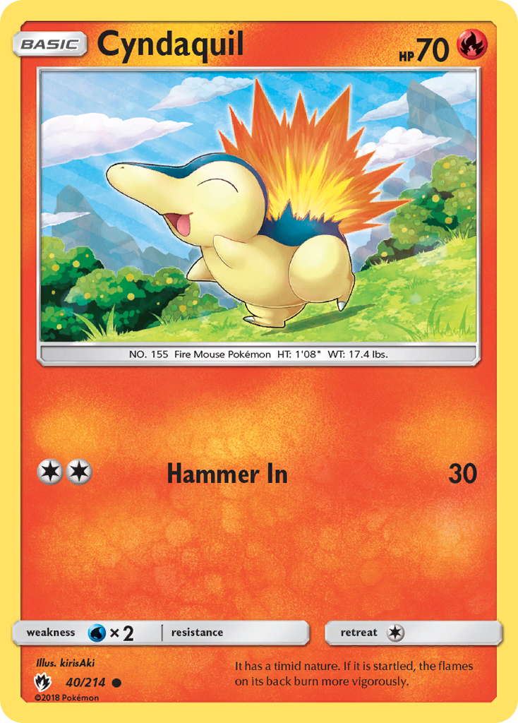 Cyndaquil - 40/214 - Lost Thunder SM8 - Common