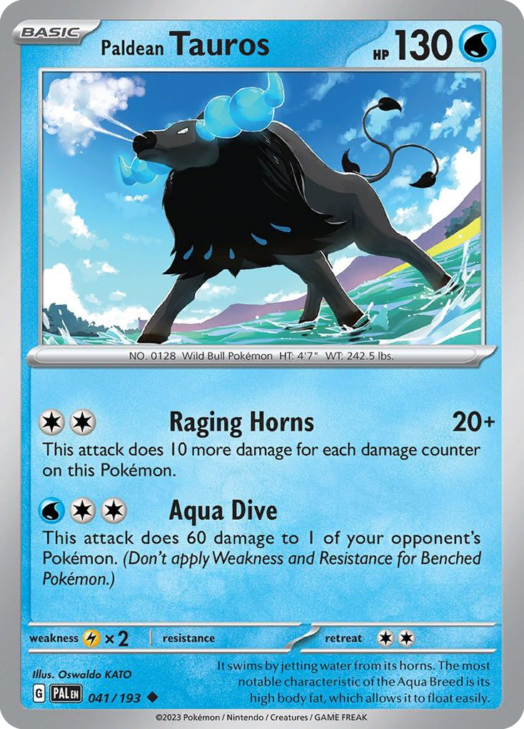 Paldean Tauros - 41/193 - Paldea Evolved SV2 - Uncommon