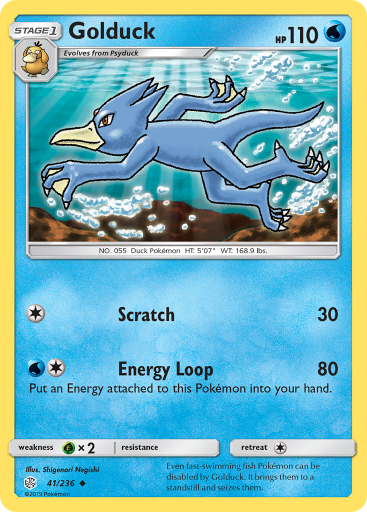 Golduck - 41/236 - Cosmic Eclipse SM12 - Uncommon