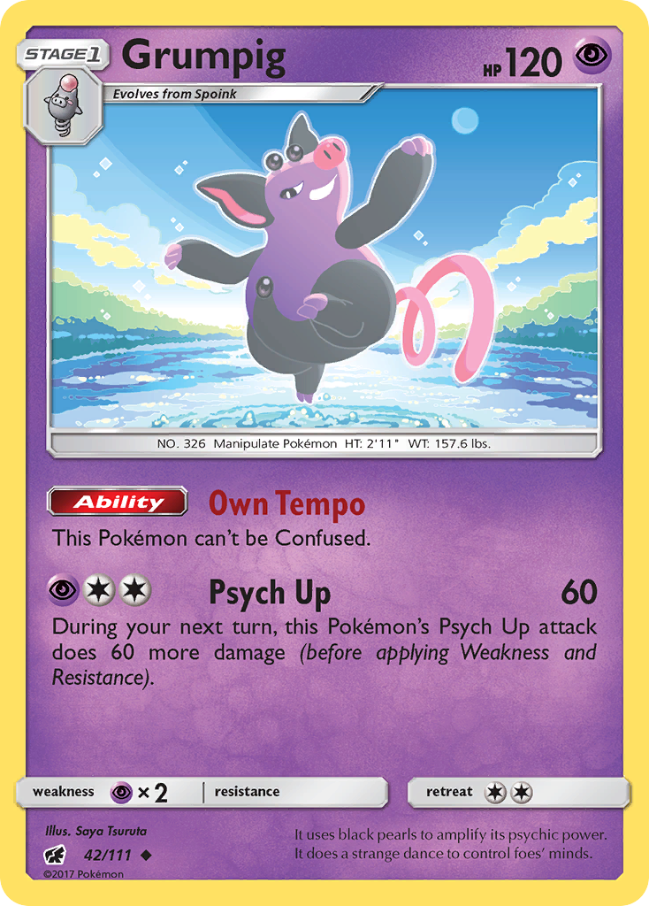 Grumpig - 42/111 - Crimson Invasion SM4 - Uncommon
