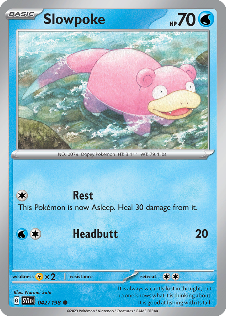 Slowpoke - 42/198 - Scarlet & Violet SV1 - Common