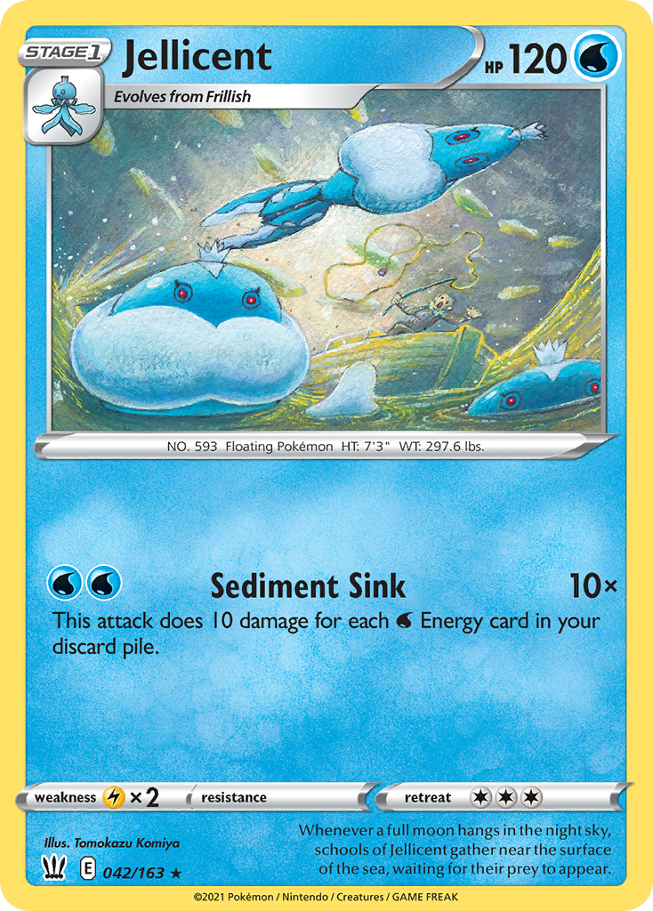 Jellicent - 42/163 - Battle Styles SWSH5 - Rare