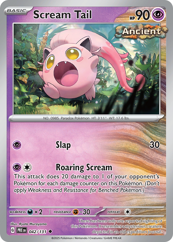 Scream Tail - 42/131 - Prismatic Evolutions SV8PT5 - Uncommon
