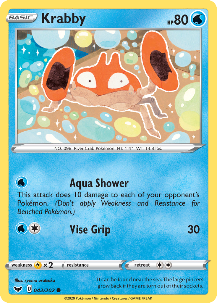 Krabby - 42/202 - Sword & Shield SWSH1 - Common