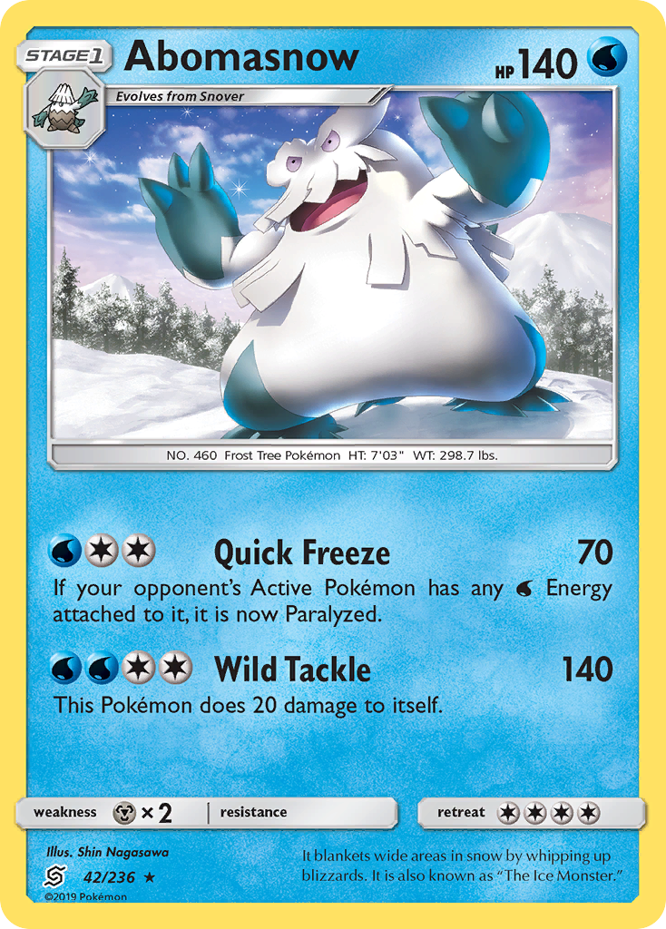 Abomasnow - 42/236 - Unified Minds SM11 - Rare