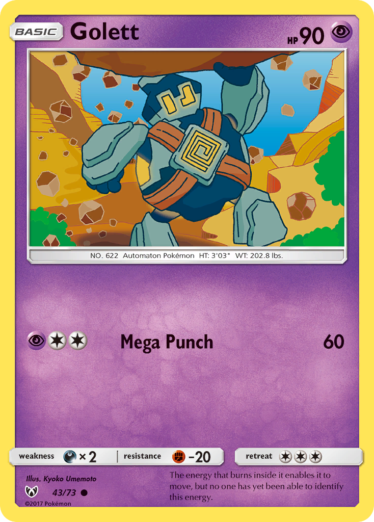 Golett - 43/73 - Shining Legends SM35 - Common