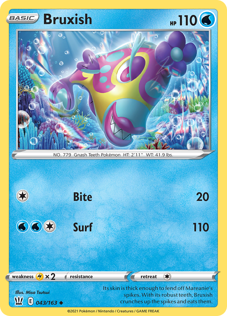 Bruxish - 43/163 - Battle Styles SWSH5 - Uncommon
