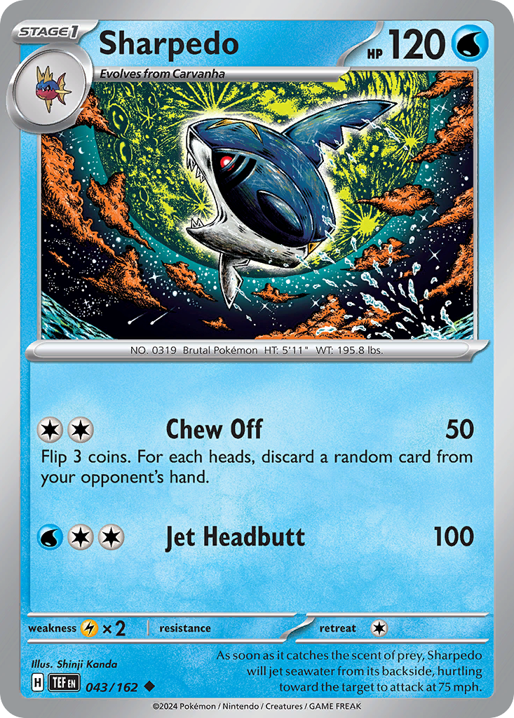 Sharpedo - 43/162 - Temporal Forces SV5 - Uncommon