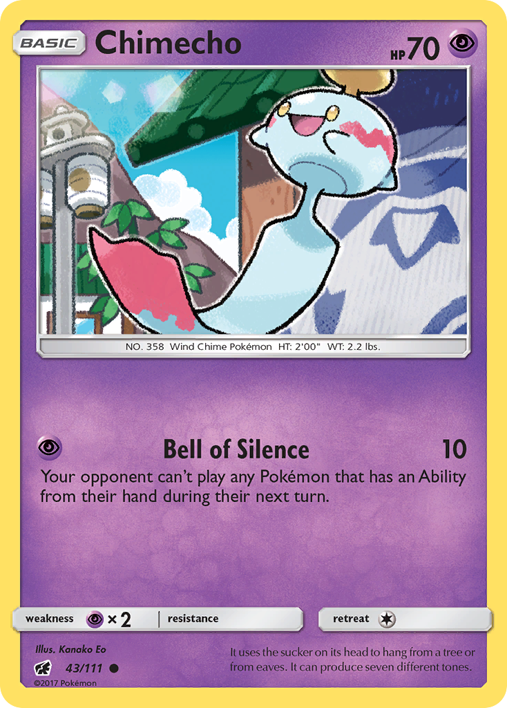 Chimecho - 43/111 - Crimson Invasion SM4 - Common