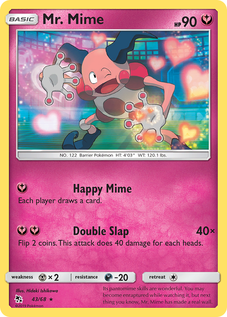 Mr. Mime - 43/68 - Hidden Fates SM115 - Rare