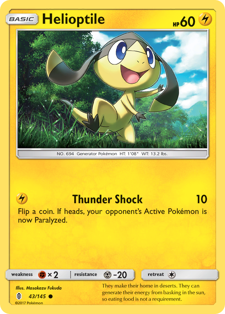 Helioptile - 43/145 - Guardians Rising SM2 - Common