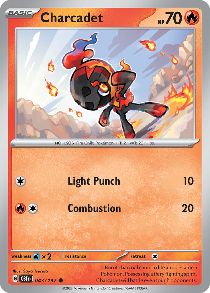 Charcadet - 43/197 - Obsidian Flames SV3 - Common