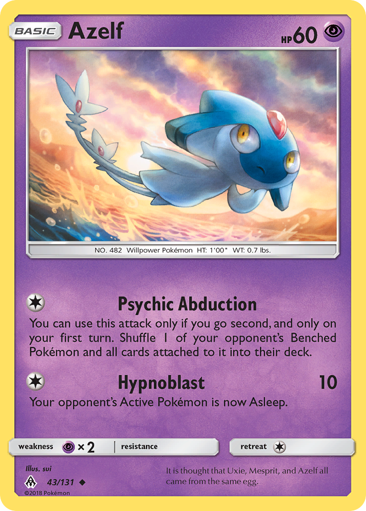 Azelf - 43/131 - Forbidden Light SM6 - Uncommon