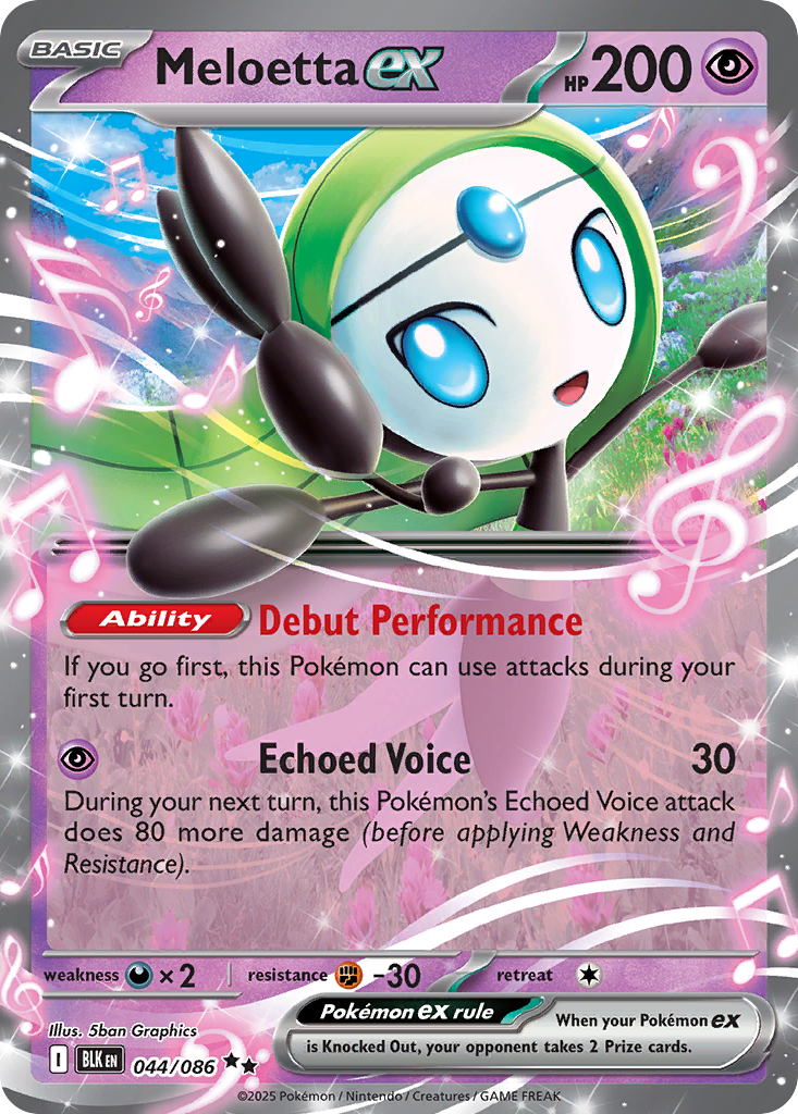 Meloetta ex - 44/86 - Black Bolt ZSV10PT5 - Double Rare