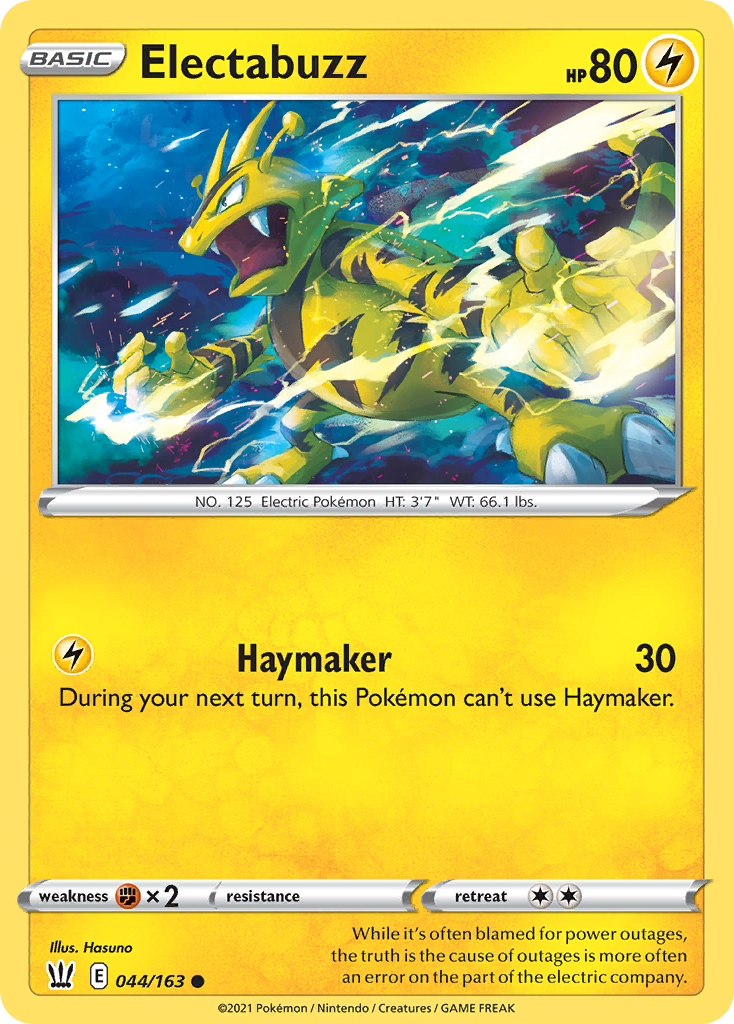 Electabuzz - 44/163 - Battle Styles SWSH5 - Common
