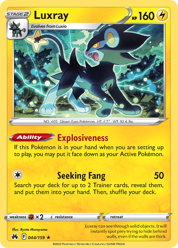 Luxray - 44/159 - Crown Zenith SWSH12PT5 - Rare