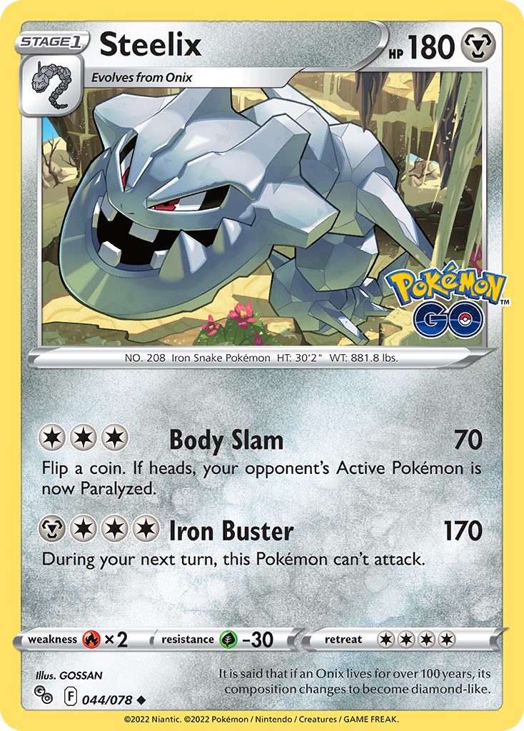 Steelix - 44/78 - Pokémon GO PGO - Uncommon
