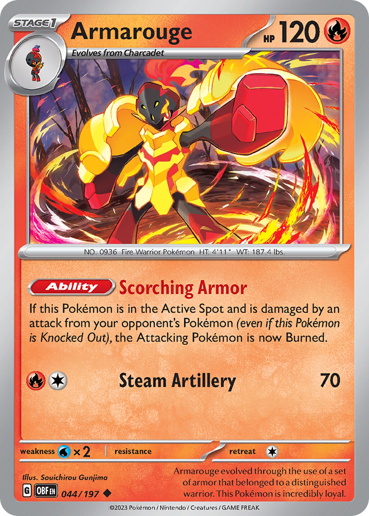 Armarouge - 44/197 - Obsidian Flames SV3 - Uncommon