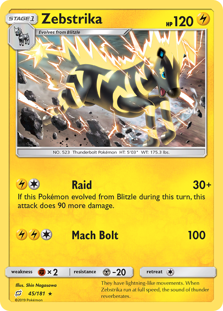 Zebstrika - 45/181 - Team Up SM9 - Rare