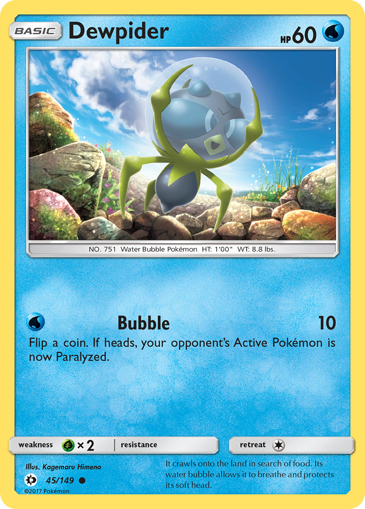 Dewpider - 45/149 - Sun & Moon SM1 - Common