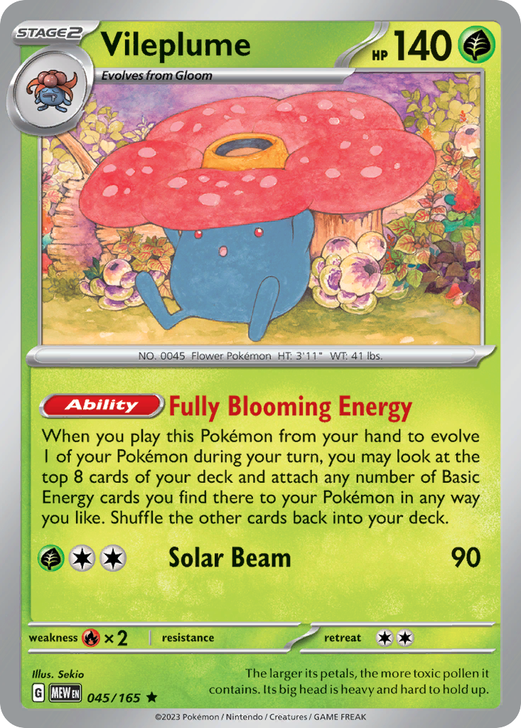 Vileplume - 45/165 - 151 SV3PT5 - Rare