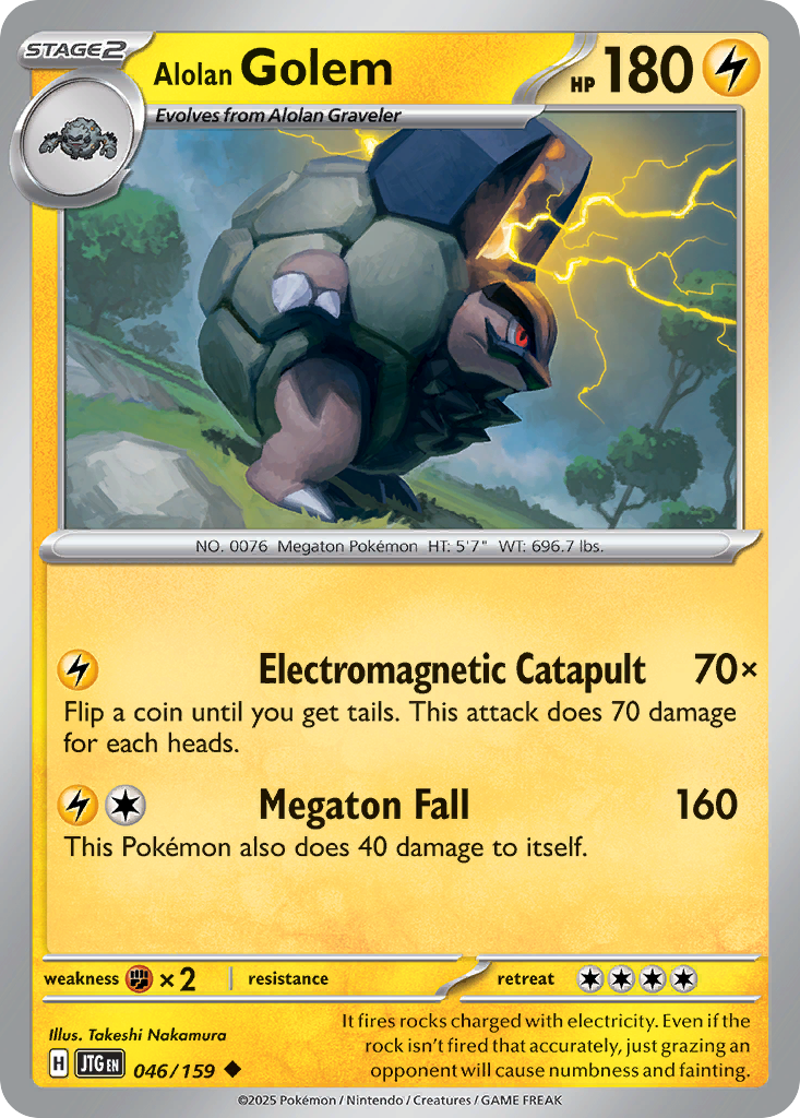 Alolan Golem - 46/159 - Journey Together SV9 - Uncommon