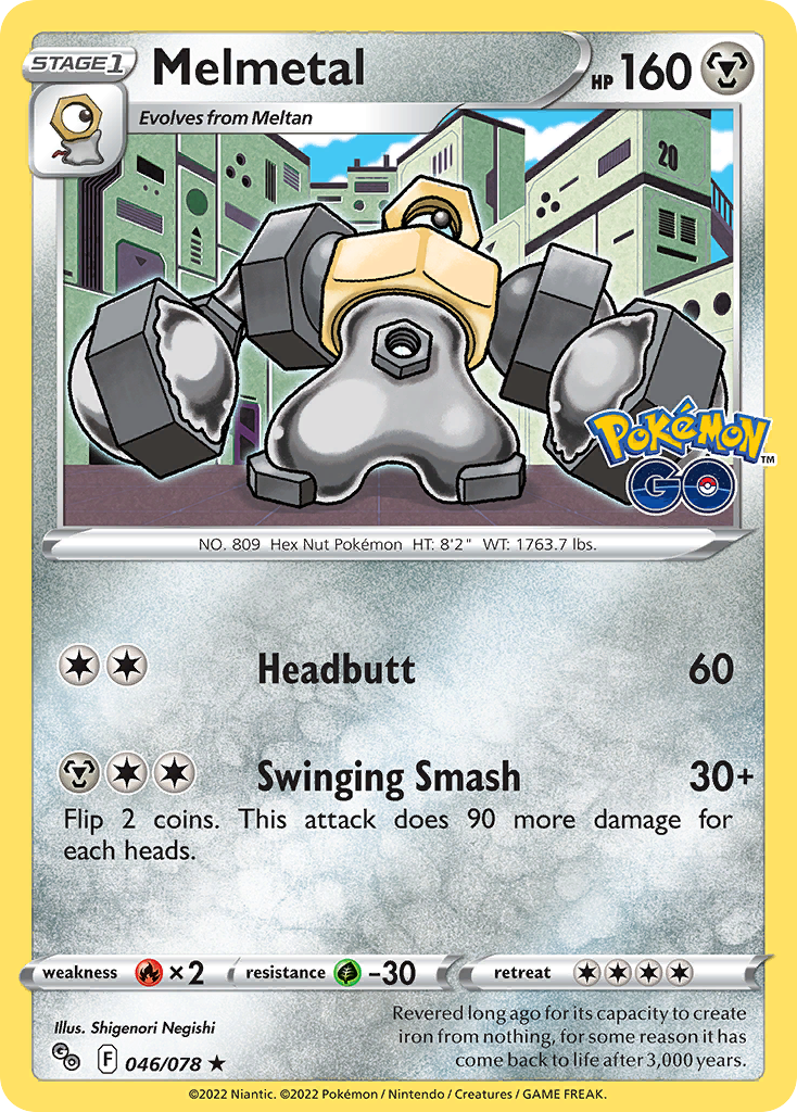 Melmetal - 46/78 - Pokémon GO PGO - Rare Holo