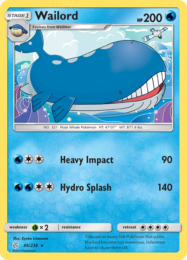 Wailord - 46/236 - Cosmic Eclipse SM12 - Rare